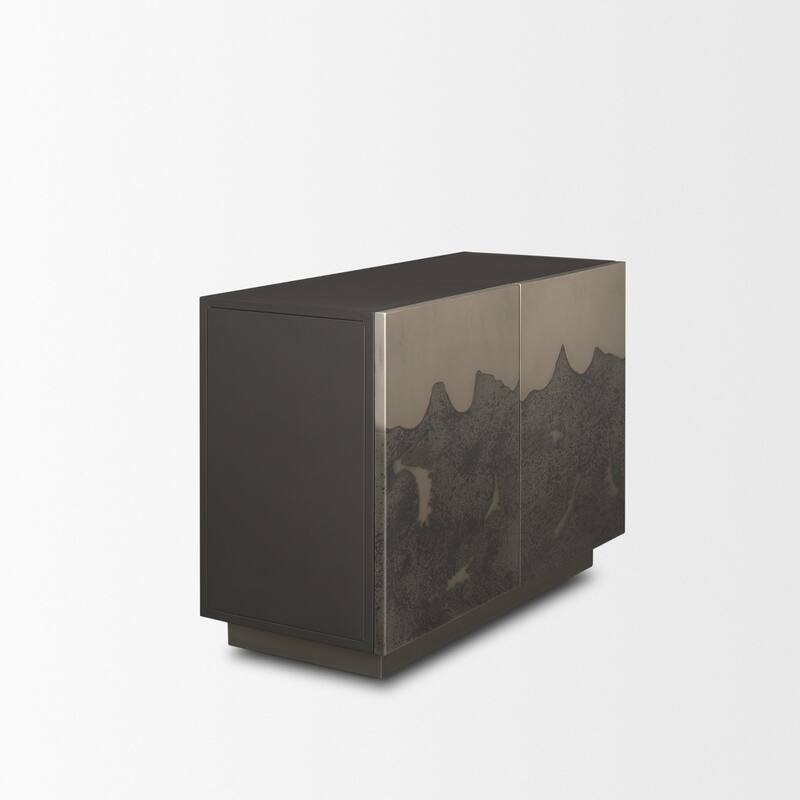 Roxdale Acid Washed Iron Metal Accent Cabinet