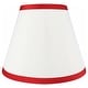 preview thumbnail 72 of 88, Hardback Faux Silk Conical Lamp Shade, 5 inch Top, 9 inch Bottom, 7 inch Slant Single - Off White, Red