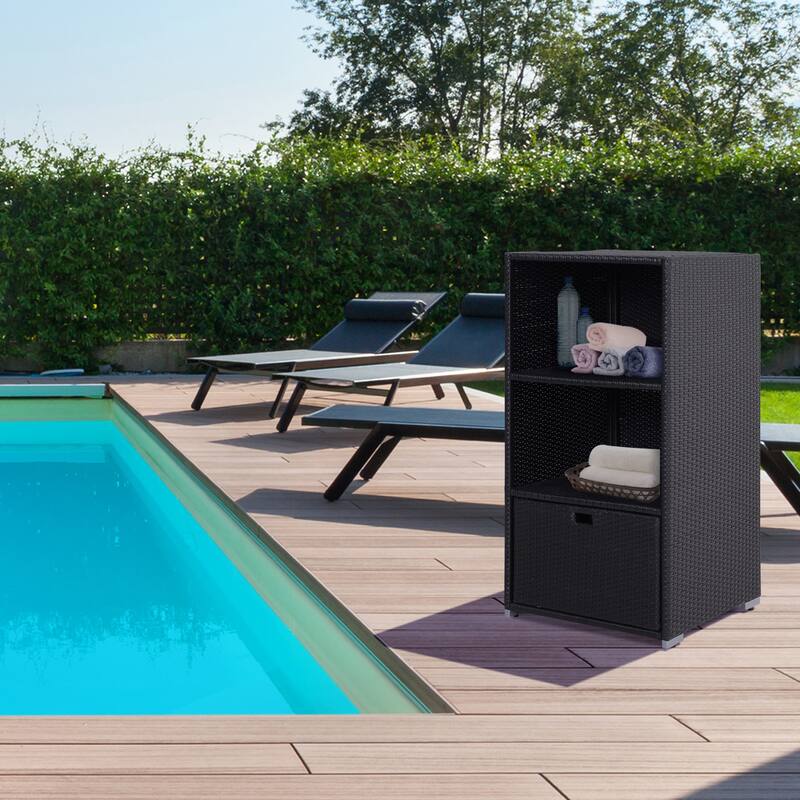 Outsunny Valet Pool Towel Rack