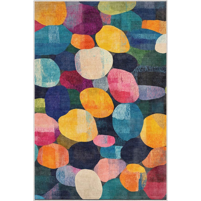 Well Woven Apollo Abstract Eclat Modern Bold Multicolor Low Pile Rug