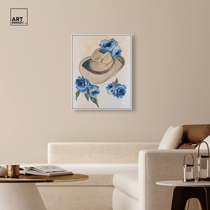 Brimming Blues I Canvas by Art Remedy