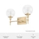preview thumbnail 39 of 45, Hunter Xidane Vanity Wall Light - Bathroom, Mid Century Modern, Glam - Clear glass