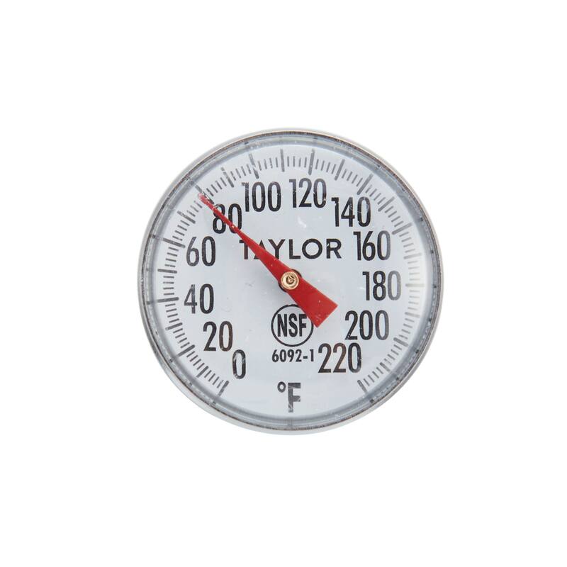 Taylor 1 inch Dial Standard Grade Thermometer, Stainless Steel