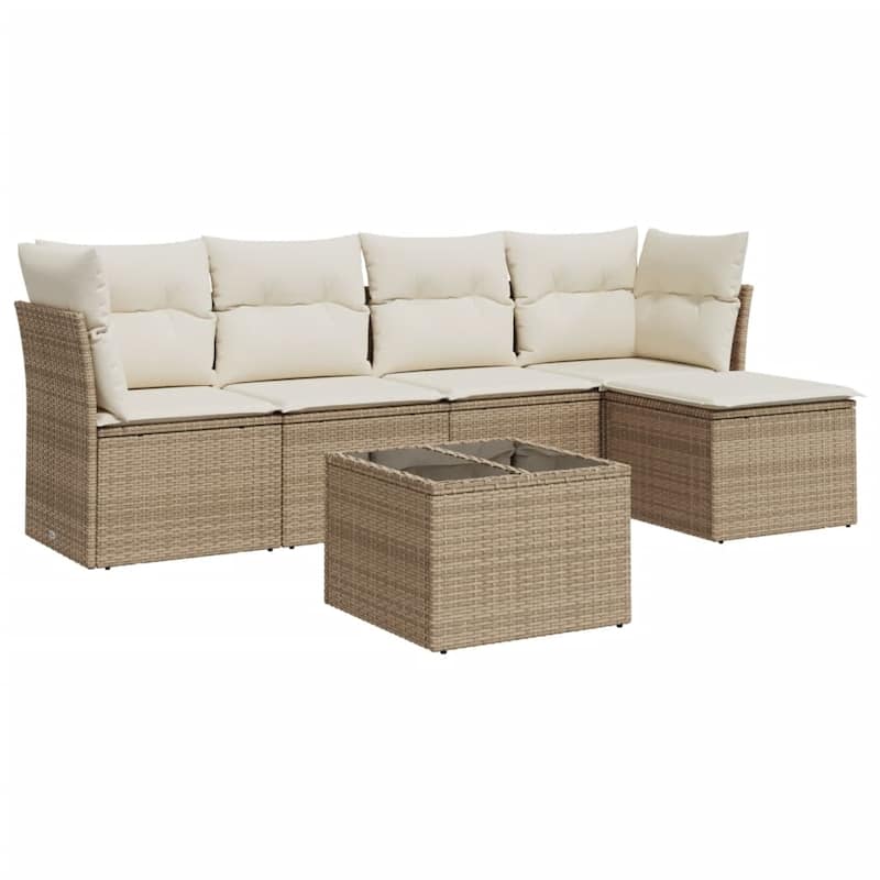 vidaXL Garden Sofa Set Beige - 21.7 x 21.7 x 14.6