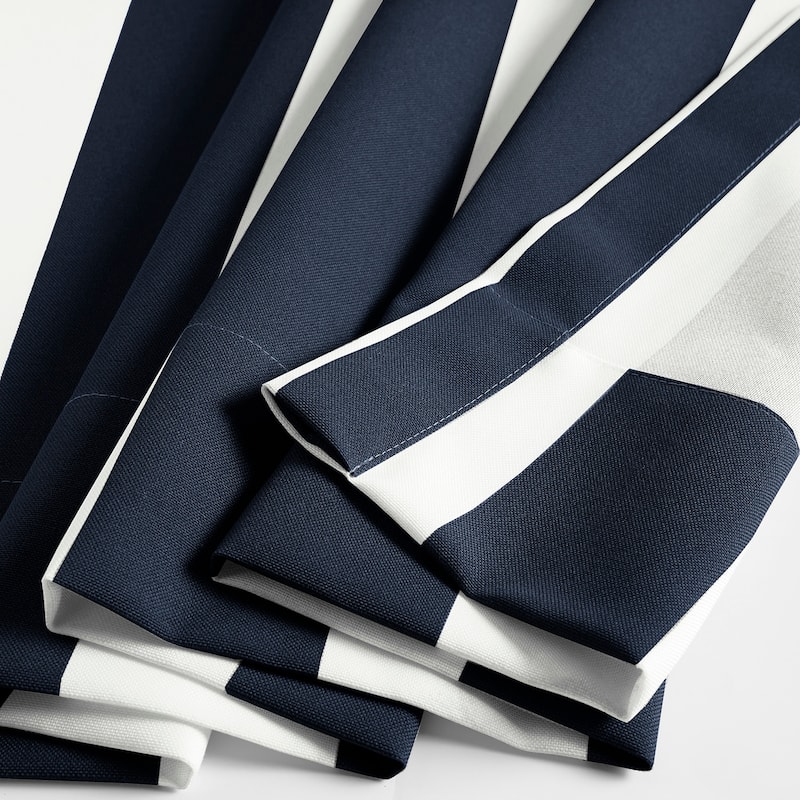 Exclusive Fabrics Villanova Striped Grommet Waterproof Light Filtering Outdoor and Indoor Curtains (1 Panel)