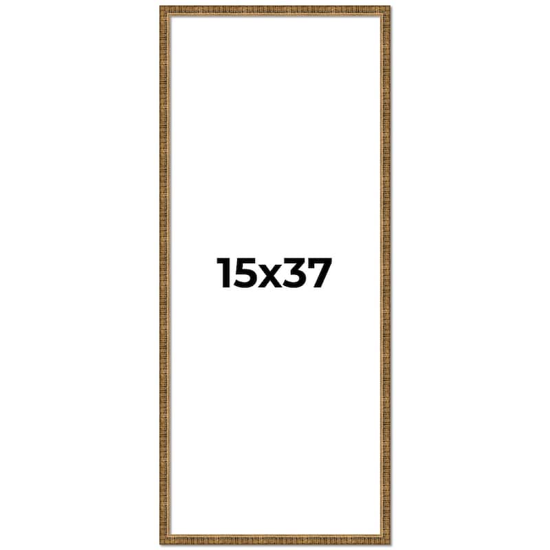 15x37 Frame Gold Solid Wood Picture Frame - Complete Modern Photo