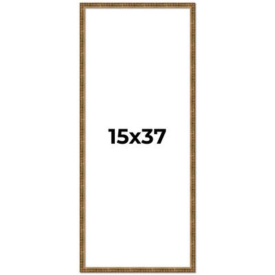 15x37 Frame Gold Solid Wood Picture Frame - Complete Modern Photo