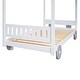 preview thumbnail 6 of 6, Modern Finish Style Twin Size Canopy Car-Shaped Platform Bed with Wheels and Slats