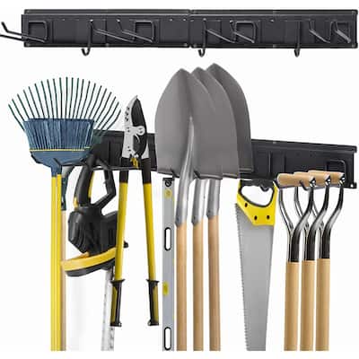 Garage Tool Storage Rack with 7 Hooks