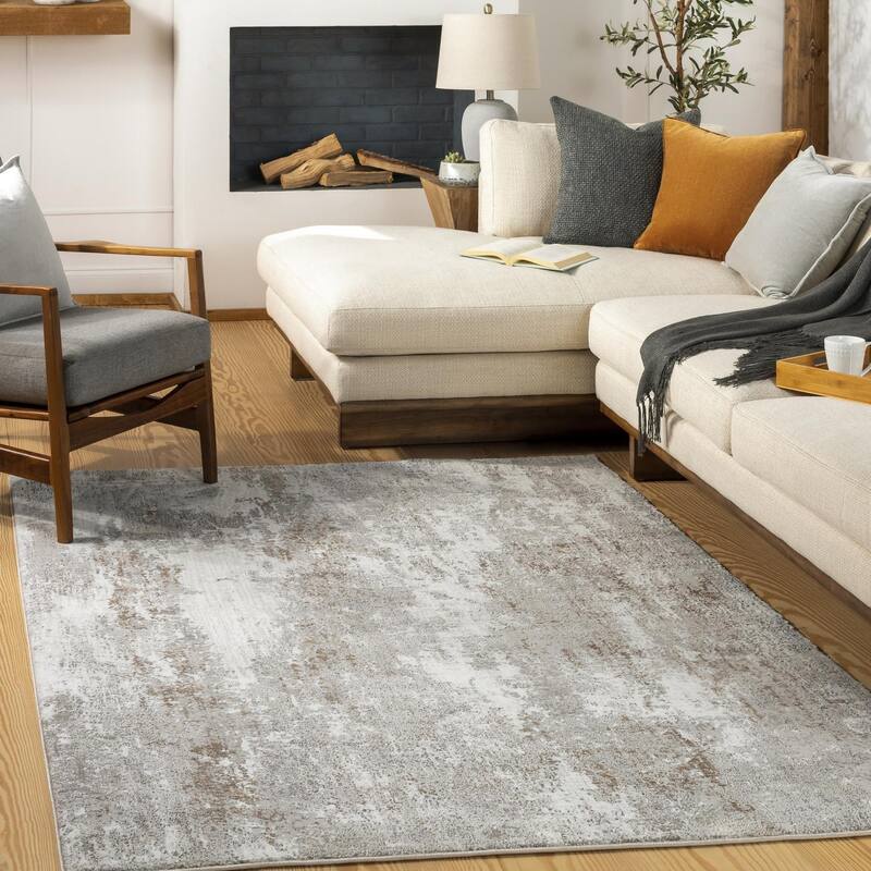 Livabliss Allegro Industrial Area Rug - 9' 2" x 12' - Beige - Rectangle
