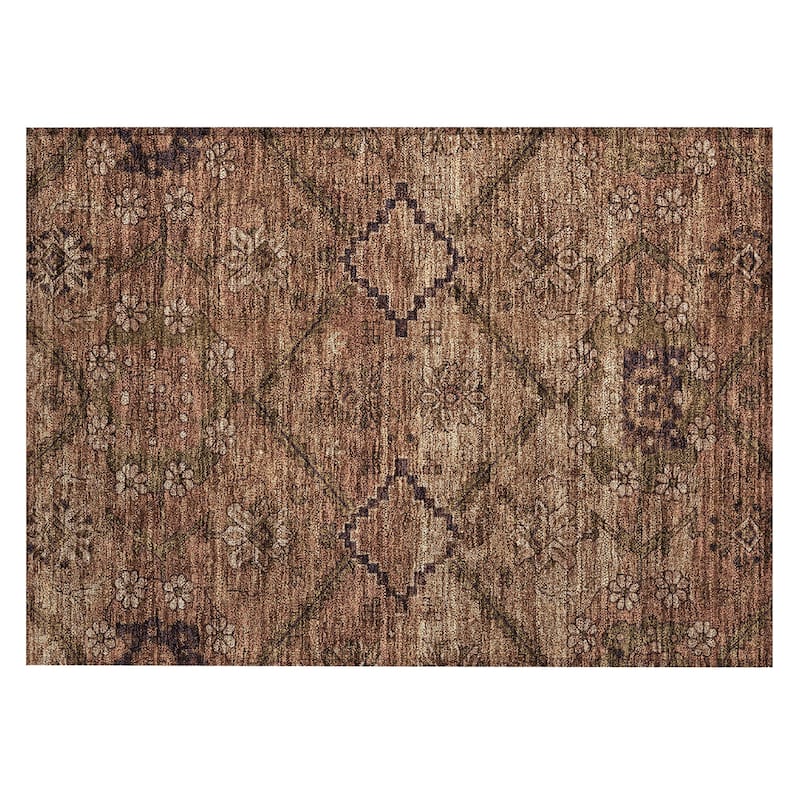 Machine Washable Indoor/ Outdoor Chantille Boho Global Rug