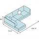 preview thumbnail 4 of 2, 3-Pieces Sectional Sofa Set,Left Facing,Black Grey Linen(125A)