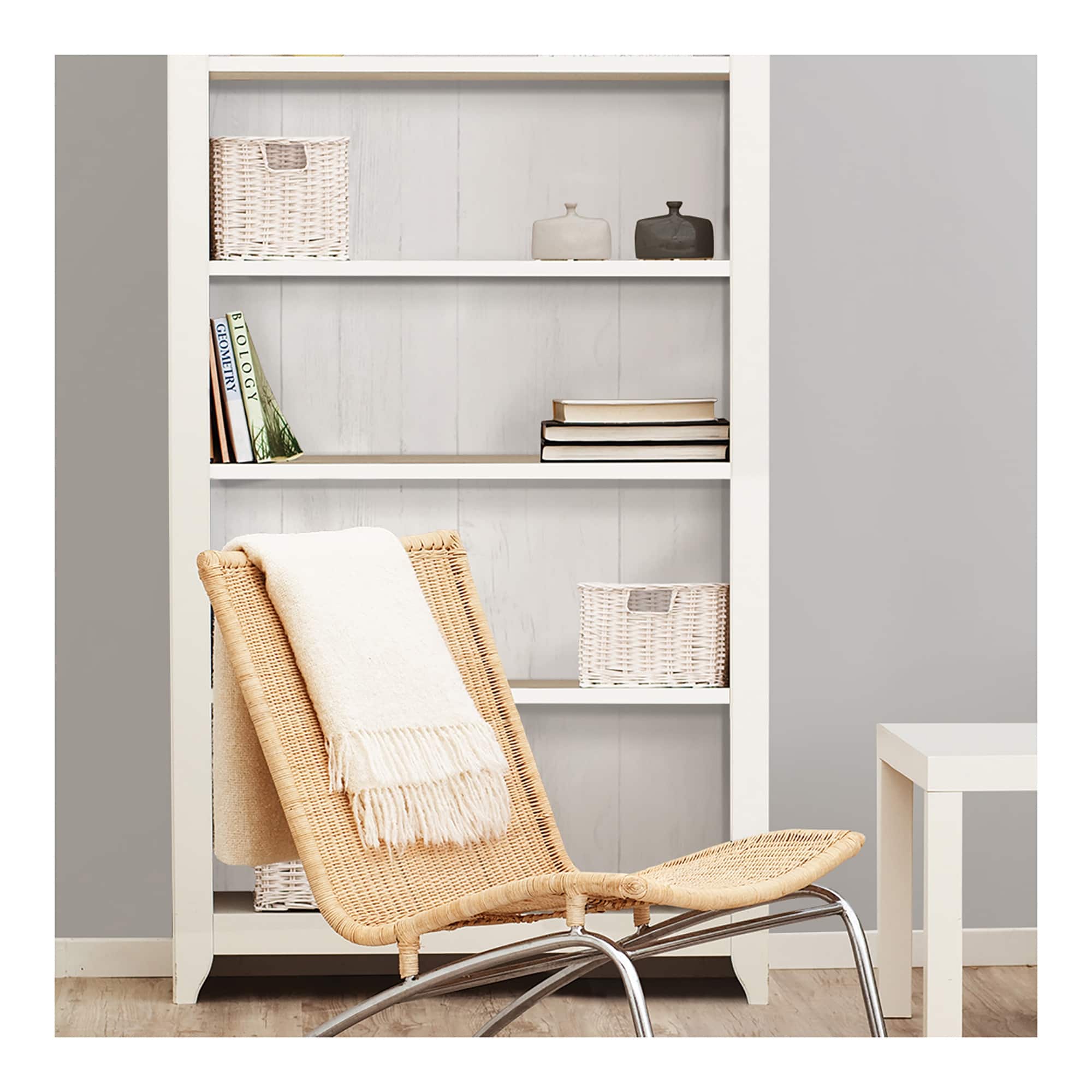 NuWallpaper Reclaimed Shiplap Peel & Stick Wallpaper 216in x 20.5in x 0.025in On Sale Bed