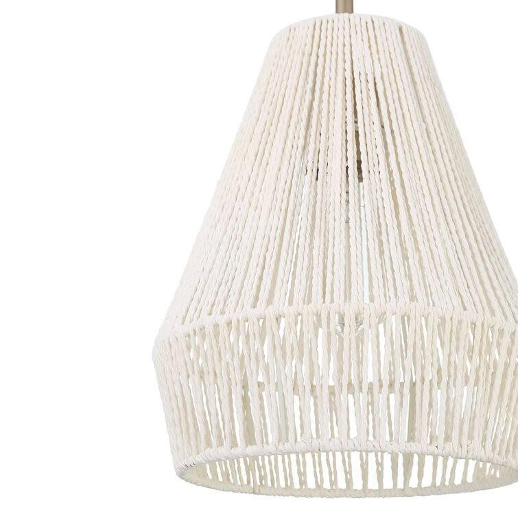 Acroma 1-light Farmhouse Coastal Rattan Kitchen Island Pendant