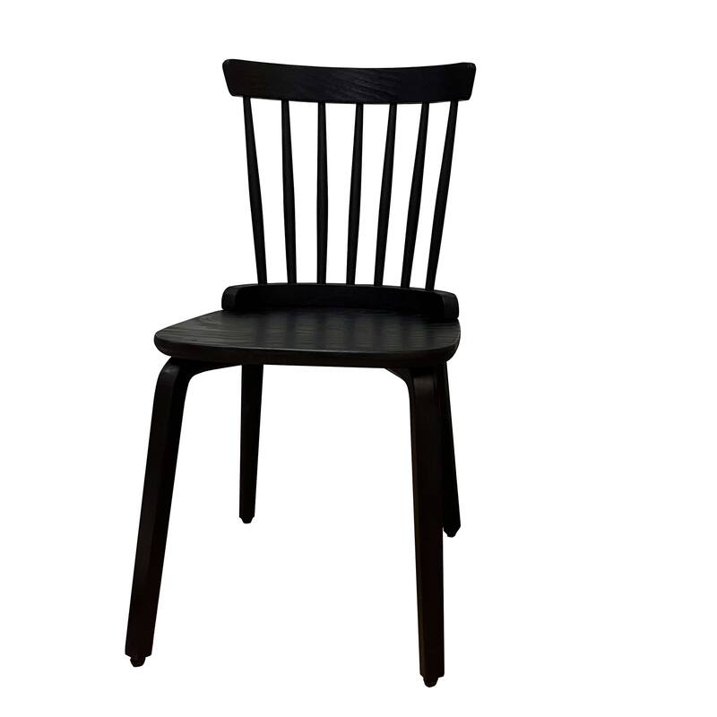 Dining Chairs Set of 2, Farmhouse Wooden Spindle Back Kitchen Chairs Solid Wood Slat Back Windsor Chair (Set of 2)
