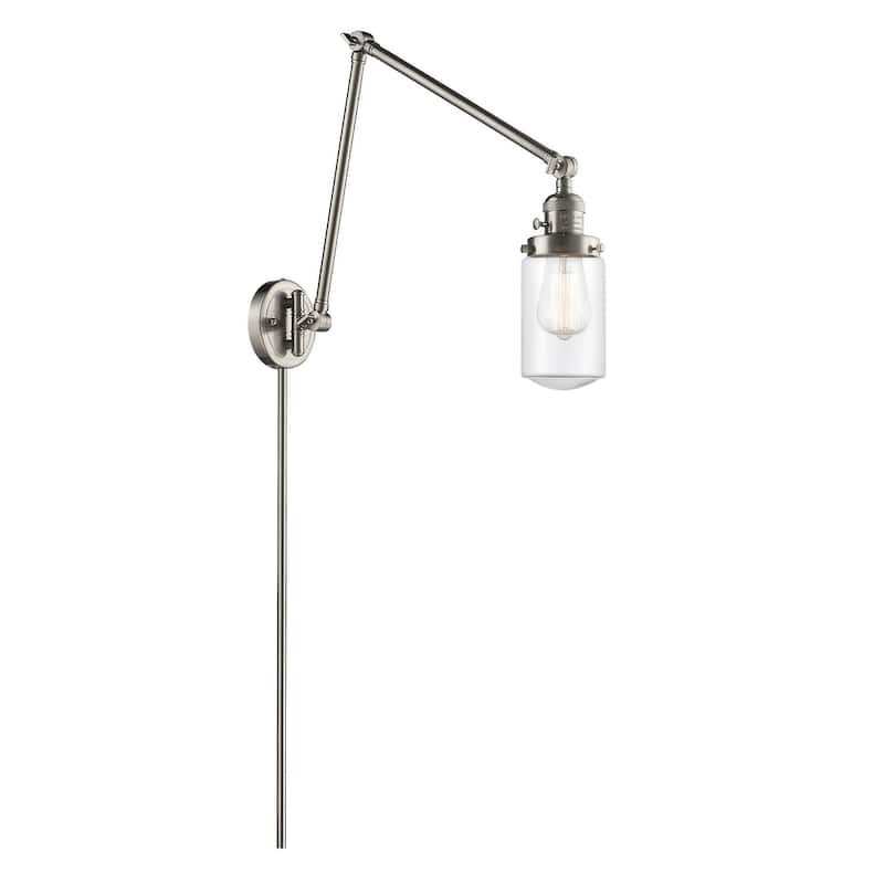 Innovations Lighting Dover 31" Tall Bathroom Sconce - Brushed Satin Nickel / Clear