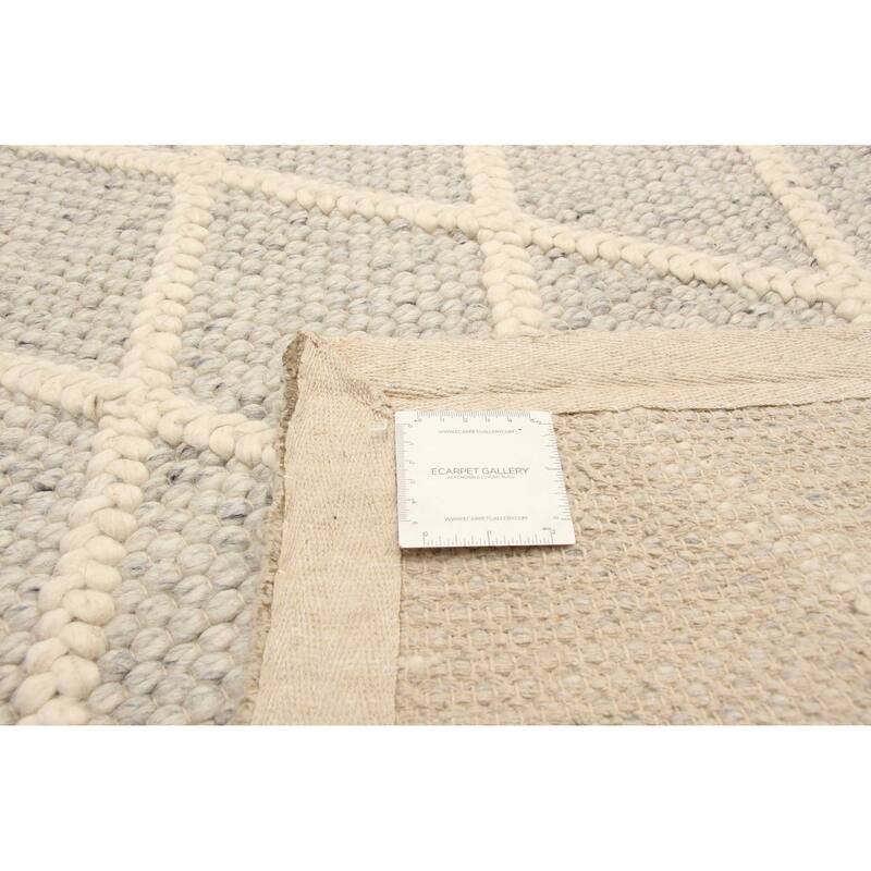 ECARPETGALLERY Braid weave Sienna Cream Wool Rug - 4'11 x 7'10
