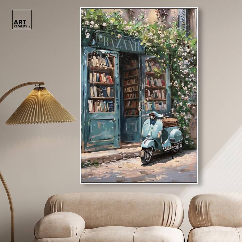 Quaint Bookstore Canvas by Art Remedy
