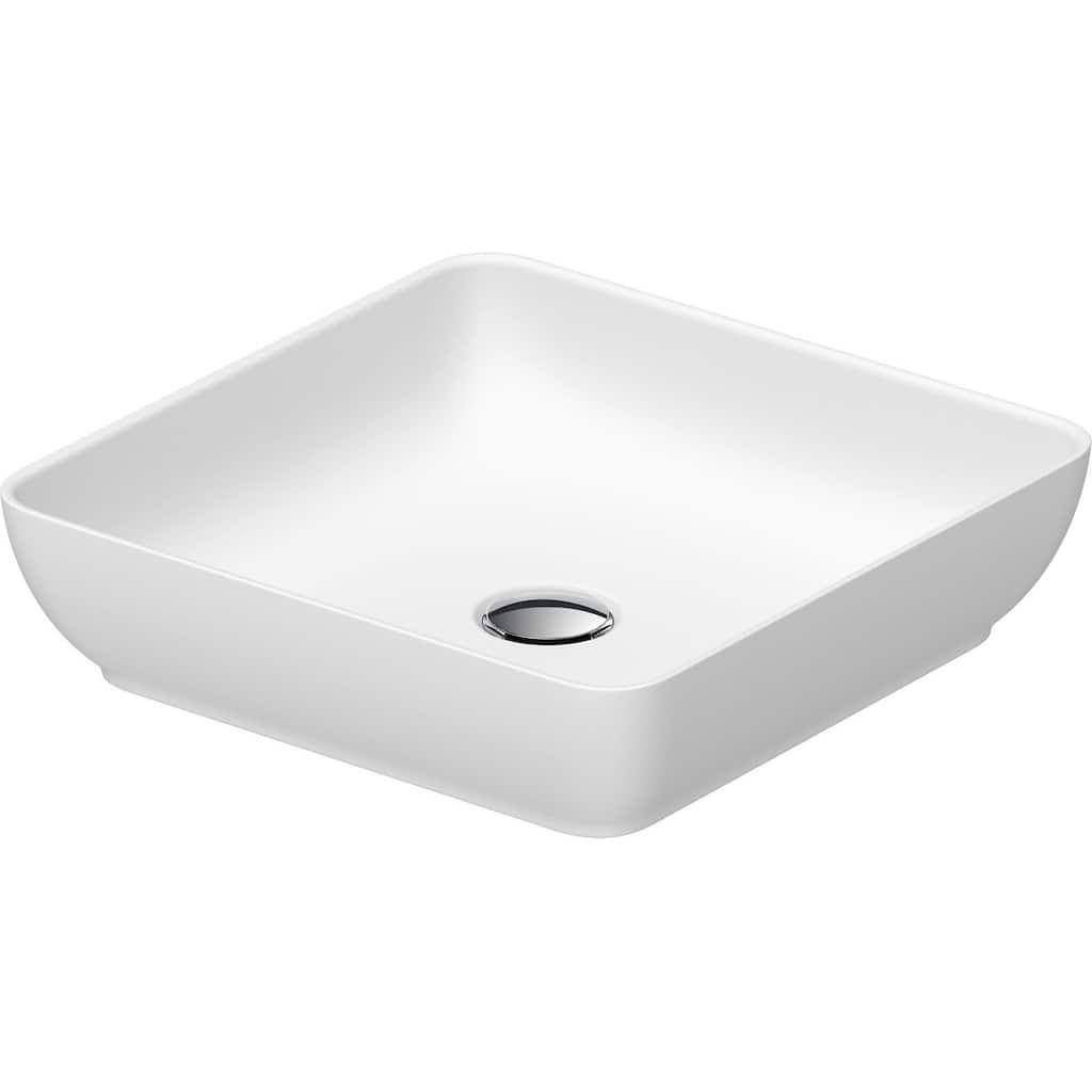 Duravit 26600100-0HOLE Sivida 15-3/4" Square Solid Surface Vessel