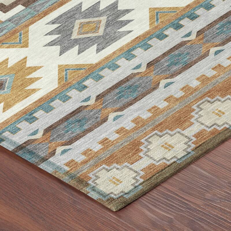 Machine Washable Indoor/ Outdoor Modern Ottawa Chantille Rug