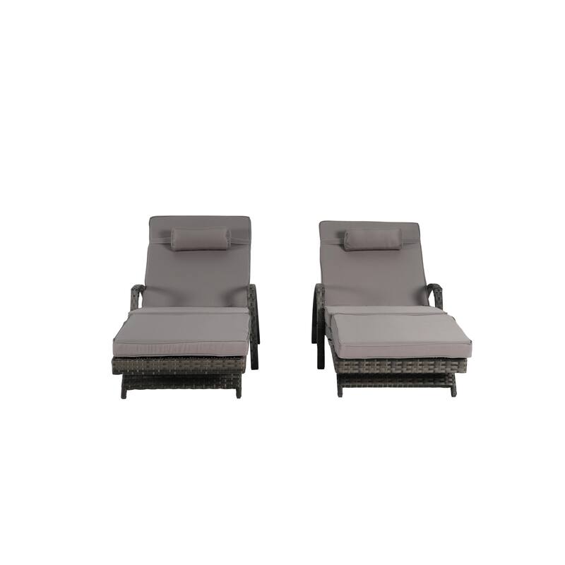 GDFStudio - Eliana Outdoor Recliner Set for Lounging, Sunbathing & Garden Relaxation