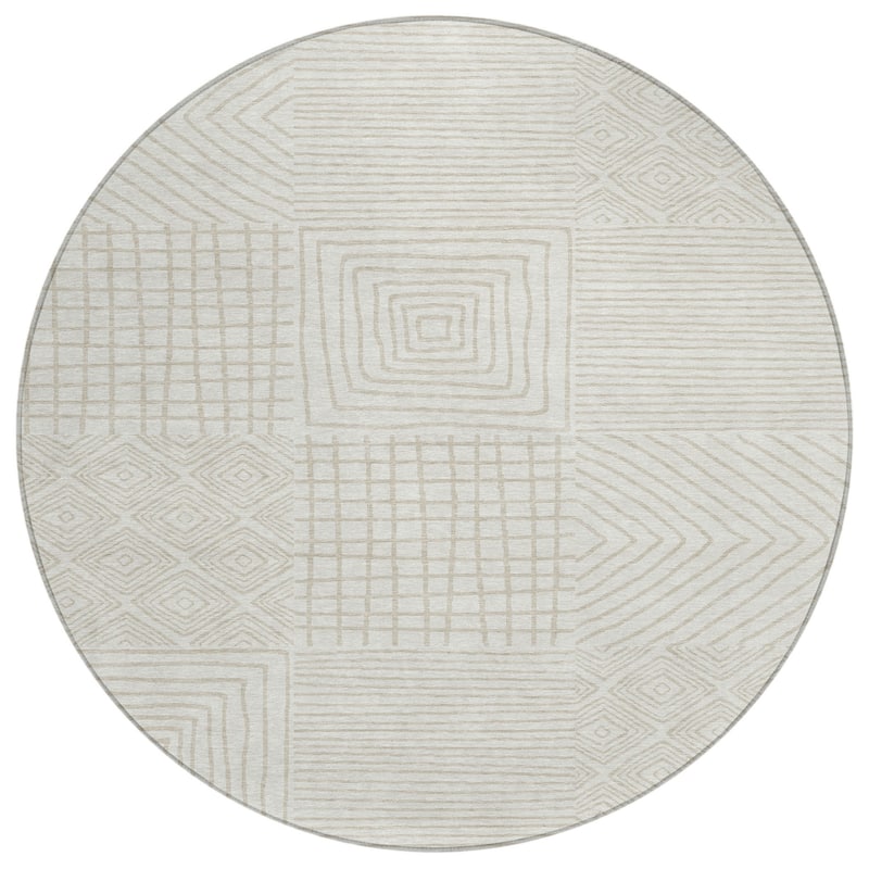 HomeRoots Geometric Transitional Rectangle Outdoor Rug