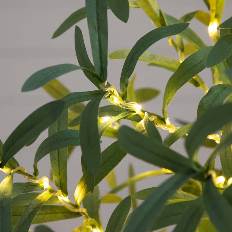 Pre-Lit Olive Artificial Tree - 4' - Warm White LED Lights