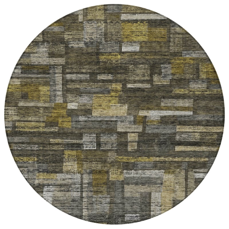 HomeRoots Striped Transitional Rectangle Outdoor Rug