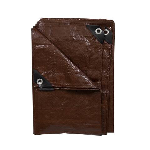 Stansport Light-Duty Rip-Stop Tarp 8' x 10' - Brown