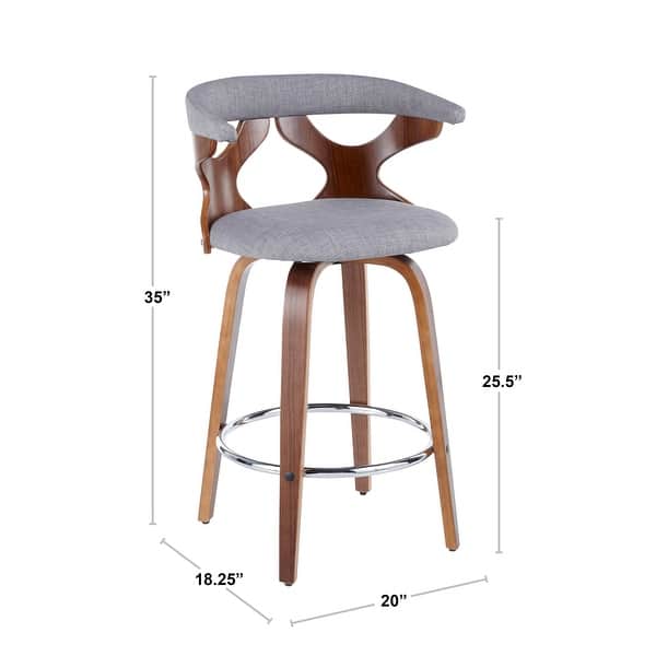 Carson Carrington Viby FixedHeight Counter Stool with Bent Wood Legs
