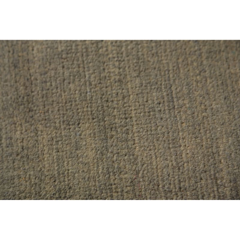 Beige & Gray Gabbeh Modern Rug Handmade Wool Carpet - 4'2" x 5'10"