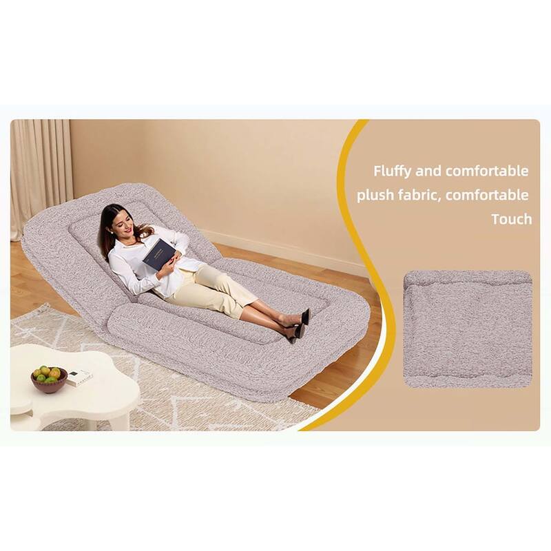 Sleek Modern Design Folding Sofa Chair with 5 Adjustable Positions for Gaming,Meditation,and Relaxation