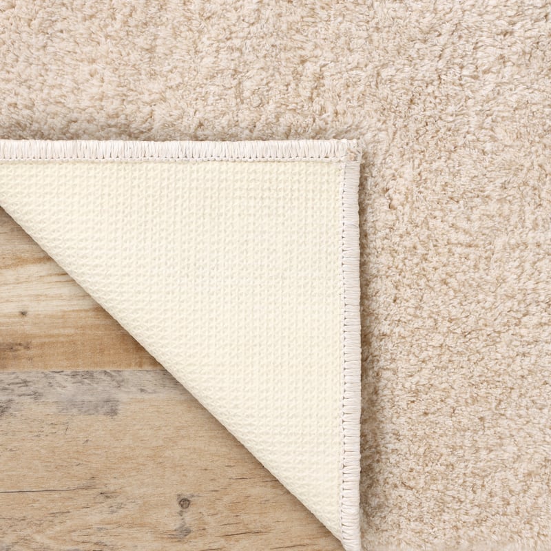 Superior California Shag Solid Plush Non-Slip Indoor Runner or Area Rug