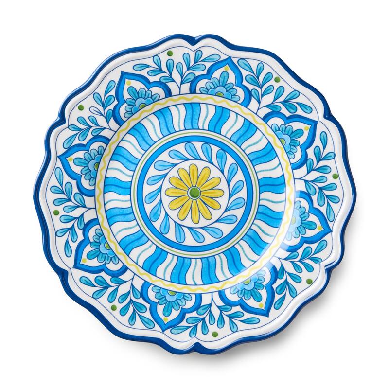 Certified International Porto Melamine 9" Salad/Dessert Plates, Set of 4 - 9.00"L x 9.00"W x 0.50"H