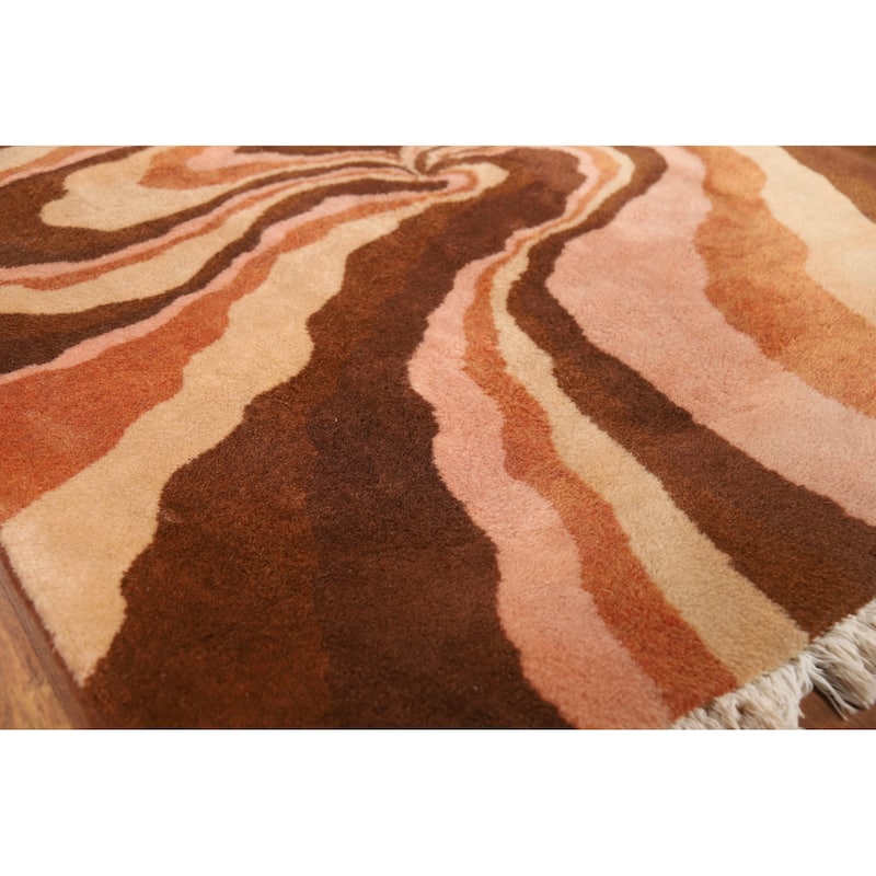 Traditional Kerman Persian Vintage Area Rug Handmade Wool Carpet - 3'2"x 5'3"