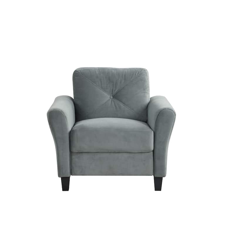 Gray Velvet Sectional Couches and Sofas for Small Spaces