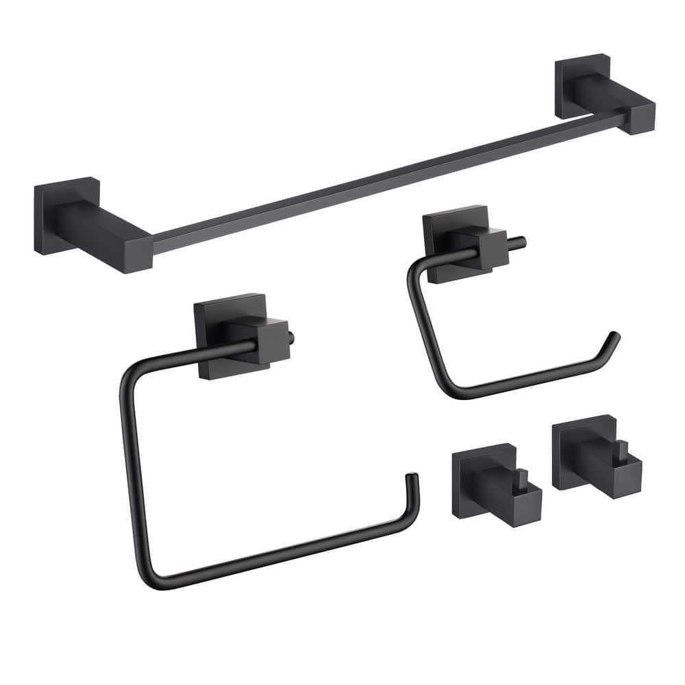 Cube 5-Piece Bathroom Hardware Set