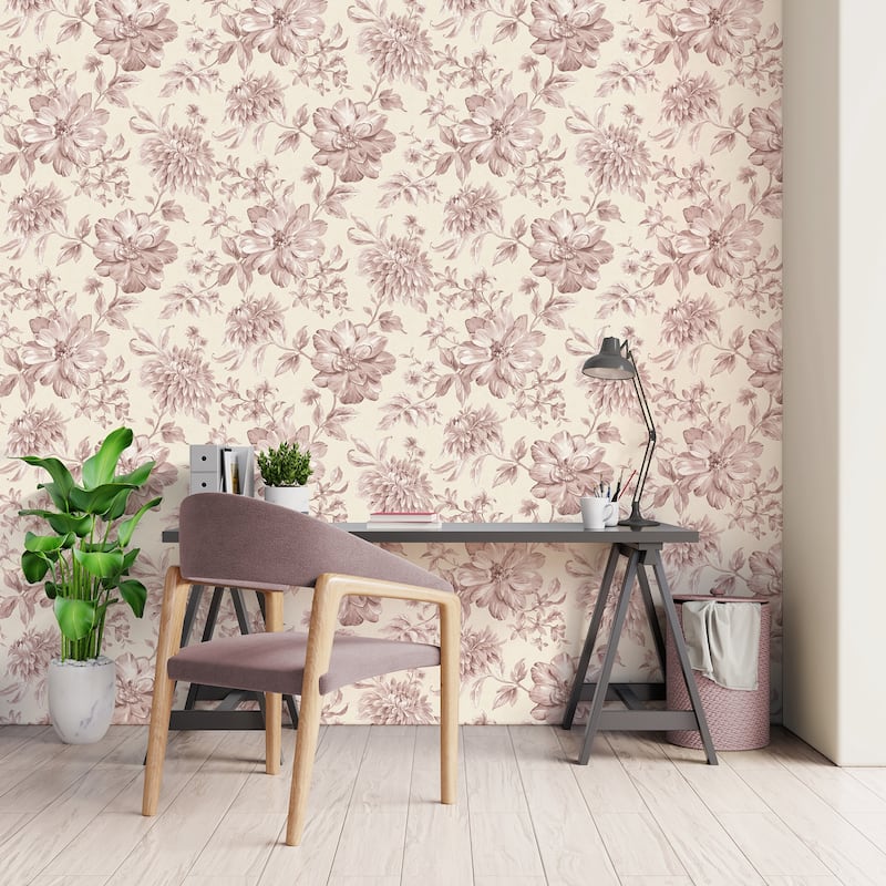 Fine Decor Gabriela Pink Floral Wallpaper