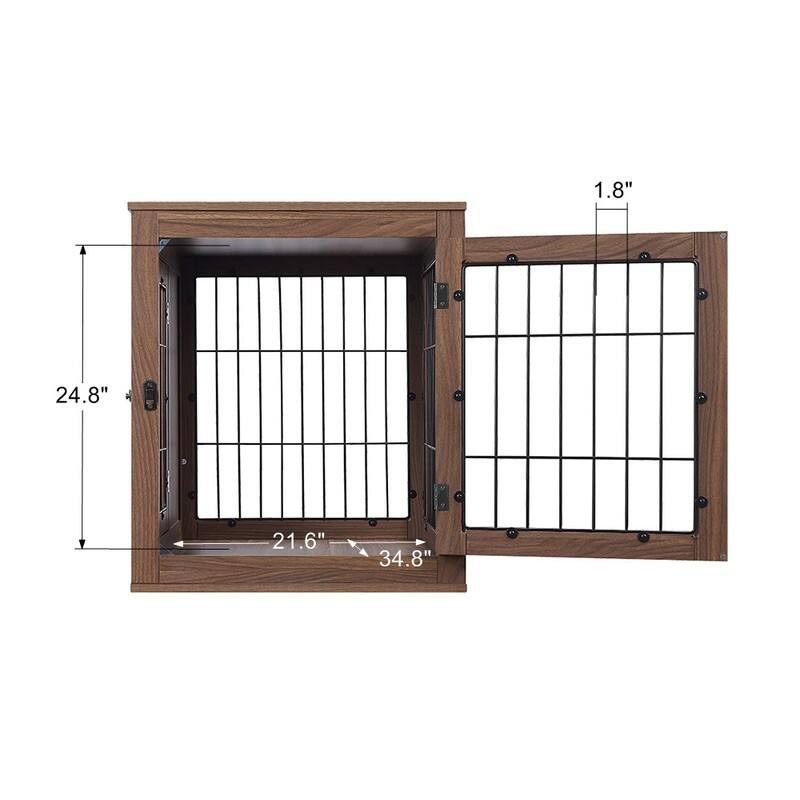 Unipaws Dog Crate End Table with Cushion Indoor Use