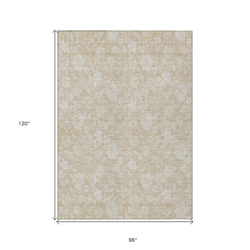 HomeRoots Floral Transitional Rectangle Outdoor Rug
