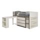 preview thumbnail 3 of 3, Furniture of America Cali Modern White Modular Twin Loft Bed with Nesting Desk, 3-Drawer Cabinet and Open Shelf