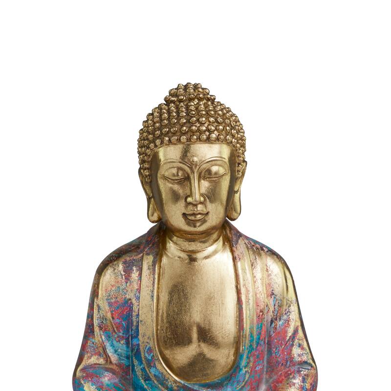 Multi Colored Resin Buddha Sculpture