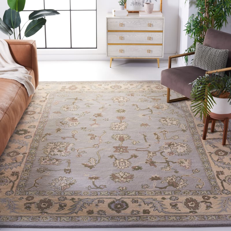 SAFAVIEH Heritage Jolande Hand-tufted Wool Oriental Area Rug - 9'6" x 13'6" - Beige/Grey