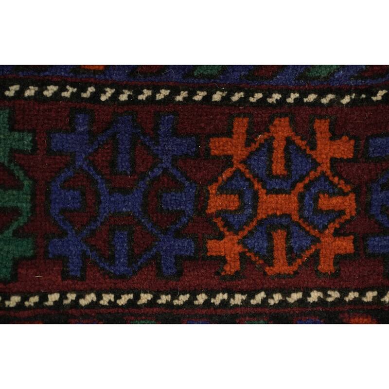Hand Knotted Oriental 100% Wool Carpet Traditional Tribal Red Kazak Area Rug - 9' 9'' X 5' 2''