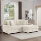 118.4"W Plush Modular Sectional Sofa with Pillows