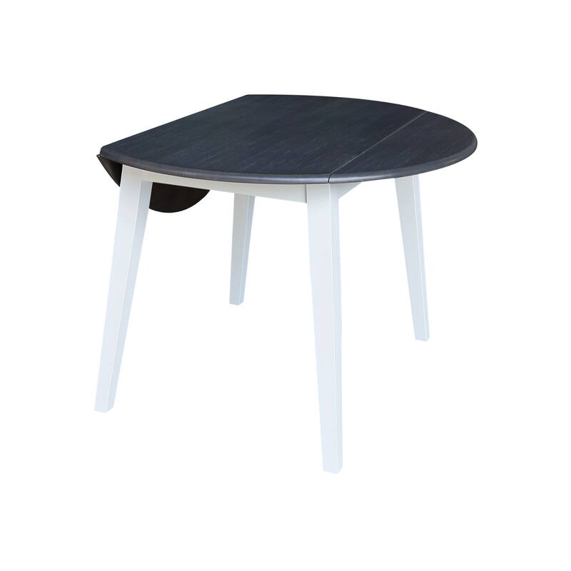 42 in. Solid Wood Round Dual Drop Leaf Table