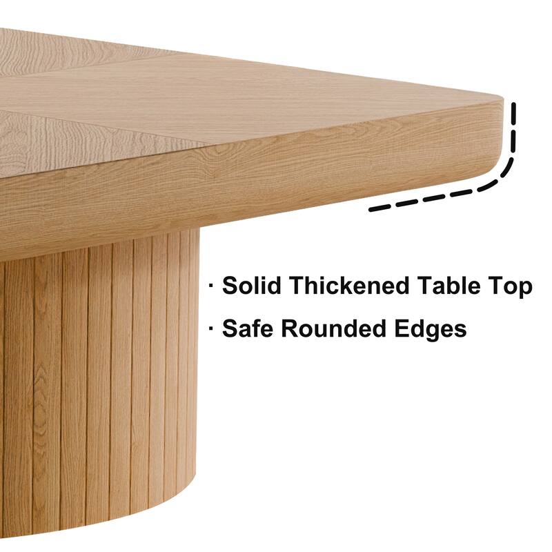 34.6'' Square Coffee Table Center Table for Living Room, Side Table Sofa Table Accent Table End Table