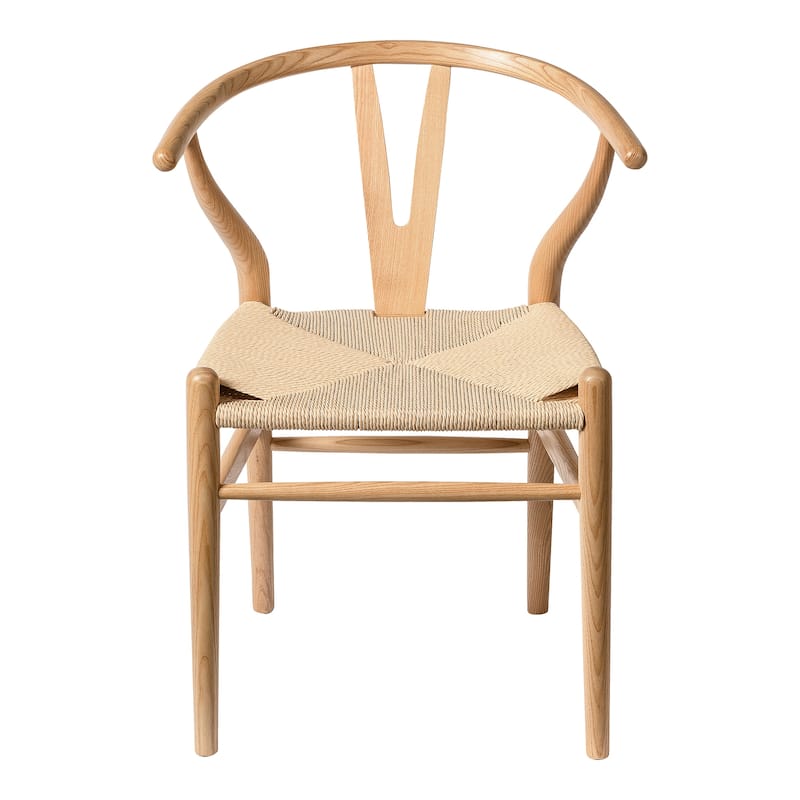 Albany-2 - Black - Natural Papercord Seat (Set of 2)