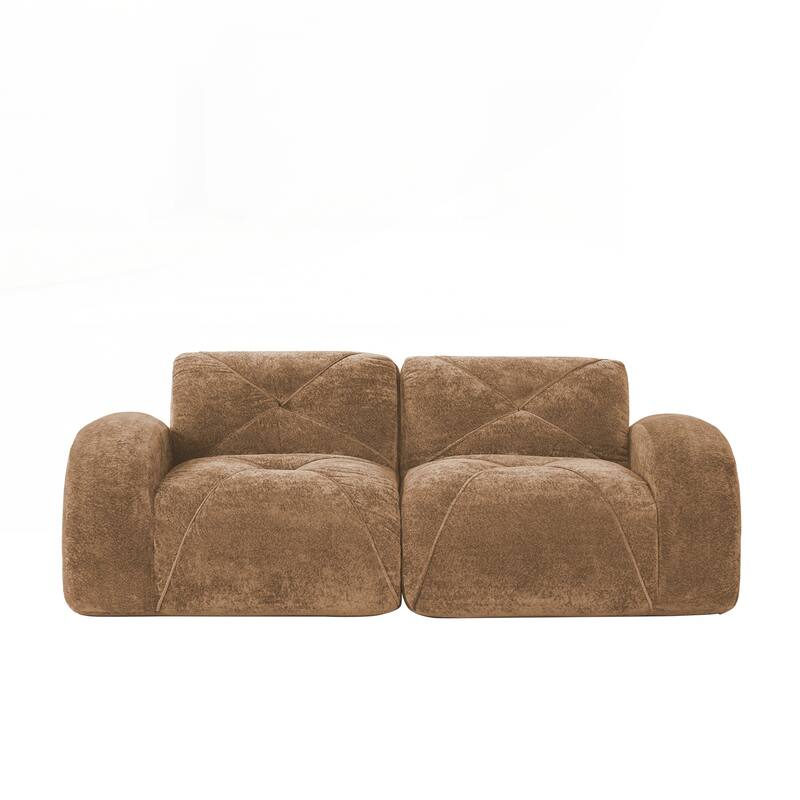 Sofa Couches With boneless Sofa,Soft Velvet Fabric,Bottom Anti-Slip Design