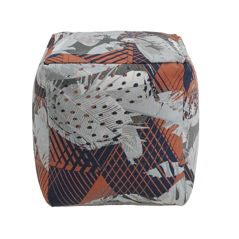 Brunico Upholstered Square Pouf Ottoman by iNSPIRE Q Bold